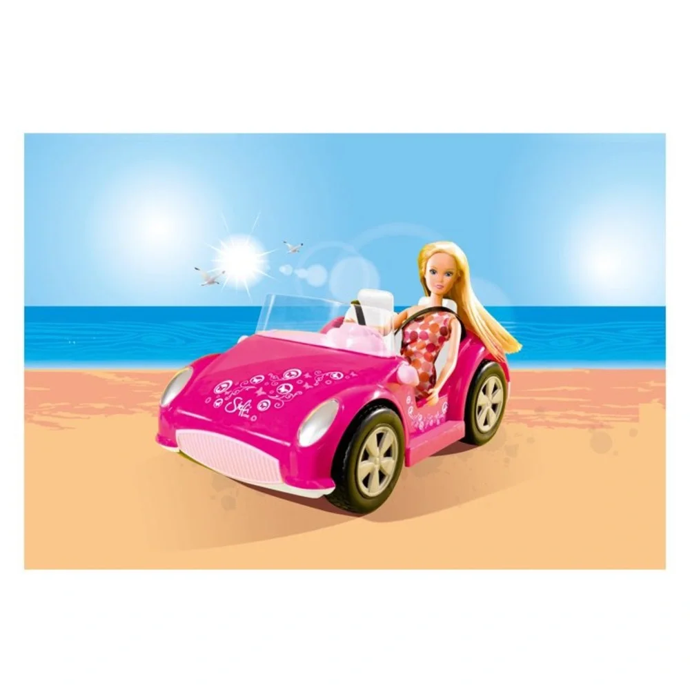 Steffi Love Beach Car Pink Convertible Car Doll Playset NEW